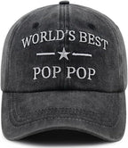 World's Best Papa Poppop Hat for Men, Funny Adjustable Cotton Embroidered Grandpa Baseball Cap Father's Day Gift 61u2UojJCzL._AC_SX522.jpg