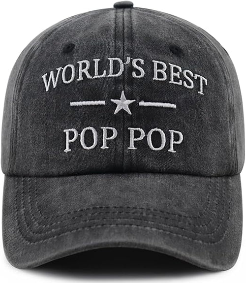 World's Best Papa Poppop Hat for Men, Funny Adjustable Cotton Embroidered Grandpa Baseball Cap Father's Day Gift 61u2UojJCzL._AC_SX522.jpg