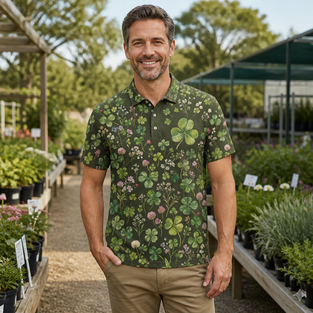 Clover Field Botanical Pattern Polo - Polo shirt - All over printed 622a9063-f1f6-4639-9e29-9777f1d0a181.jpg