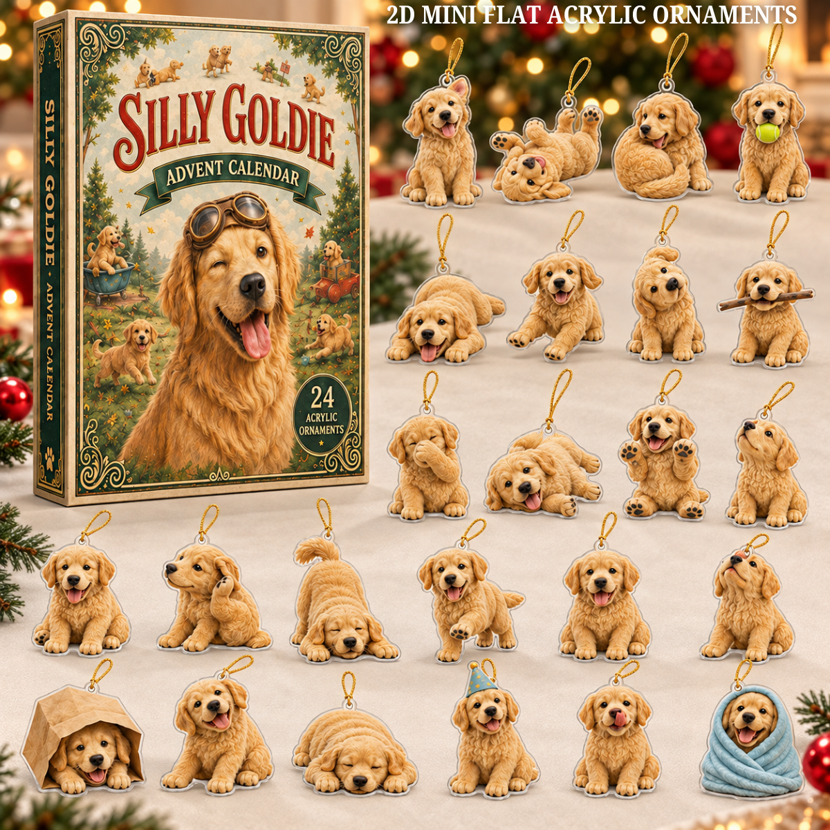 Silly Goldie Advent Calendar 2026 - 24-Day Festive Countdown, Acrylic Charms Blind Box - Gift For Dog Lovers 6255d5b0-c1da-4d57-9764-58111ee61650-goldie-text.png