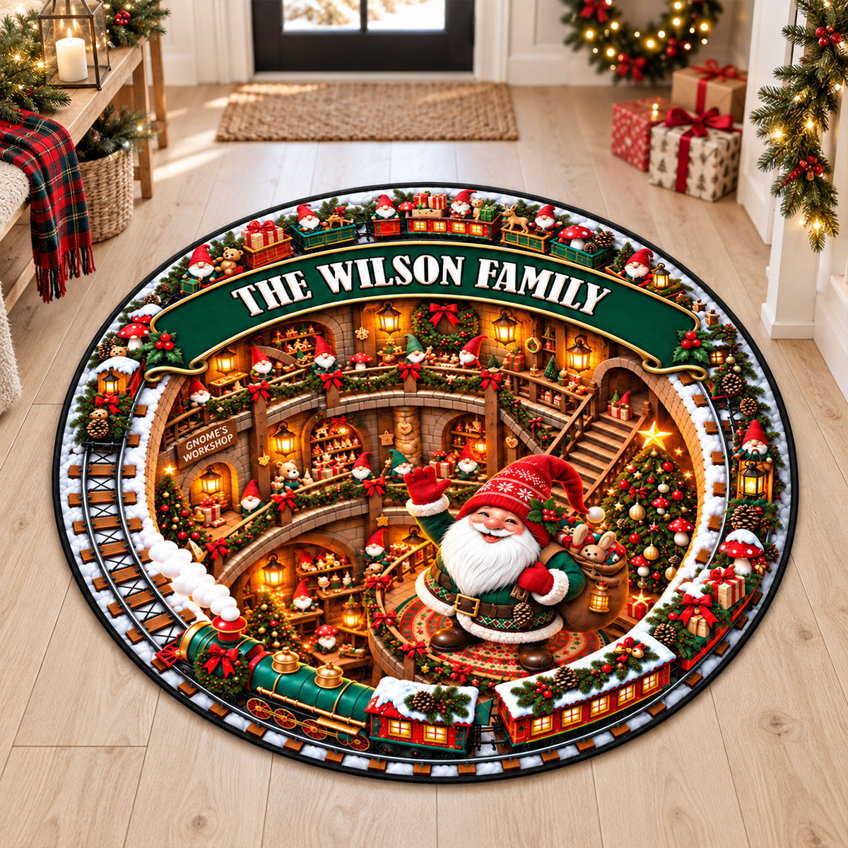 Sweet Holiday Joy Starts Here 3D Illusion Quilted Rug - Personalized Quilted Mat 62bc0ce3-4992-4493-8fcb-d3d58176aff7-3.jpg