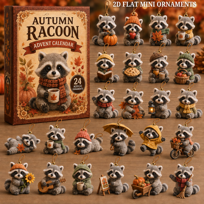 Autumn Raccoon Life Advent Calendar 2026 - 24-Day Festive Countdown, Acrylic Charms Blind Box - Gift For Raccoon Lovers 632d6bb3-0a94-4e80-ae56-ddeafd777459-racoon-text.png