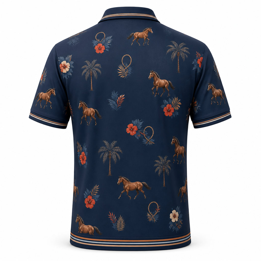 Horse Lover Tropical AOP Polo - Polo shirt - All over printed 633b7399-4aa5-42bb-9d34-fe1ffad79d26.jpg
