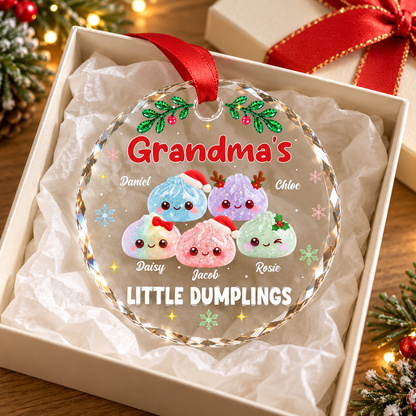 Christmas Little Dumplings - Personalized Glass Ornament - Christmas Gift For Family, Gift For Kids 6366ebe6-704c-4fa8-a386-3c866d14b174-dumpling-4.png
