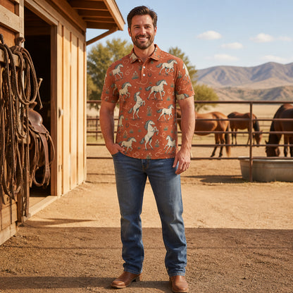 Wild Horses All-Over Polo - Polo shirt - All over printed 63906385-f83b-4ccb-bf8e-2ead464bb8a7.jpg