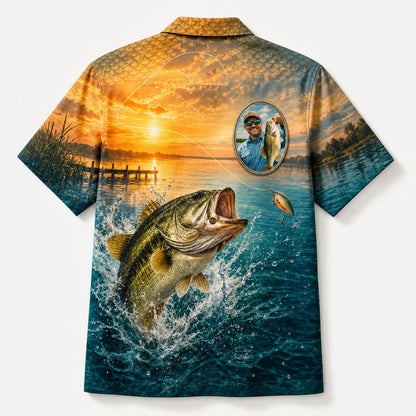 Custom Fisherman Photo Hawaiian Shirt – Leaping Bass Sunset - Personalized Hawaiian Shirt 63cd3dfe-873b-46e3-af07-0a16be6585f7.jpg