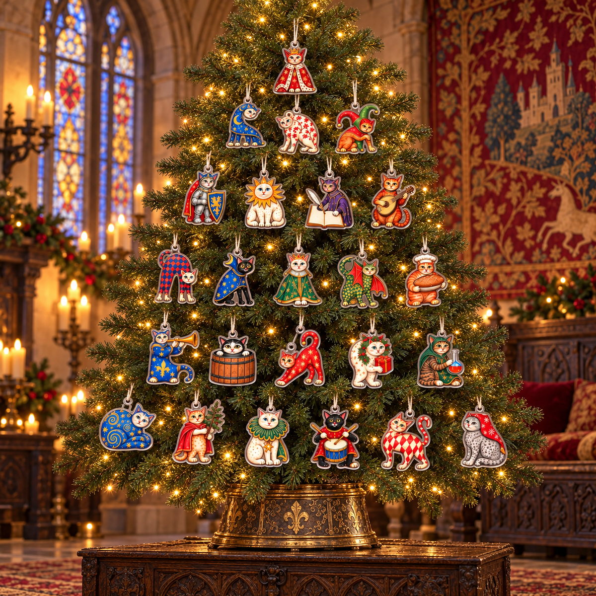 Medieval Cats Advent Calendar , 24 Acrylic Cat Charms, Christmas Blind Box, Whimsical Cat Lover Gift, Fantasy Holiday Countdown 63ff1ed5-c145-40a9-877e-7e18220cb267-C-y-Noel-v-i-m-o-s-nh-Gothic-3.png