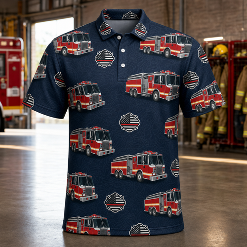 Fire Rescue Pride AOP Polo – Fire Trucks & Shield Pattern - Polo shirt - All over printed 6425dc49-6578-4477-9d2a-109b531421d6.png