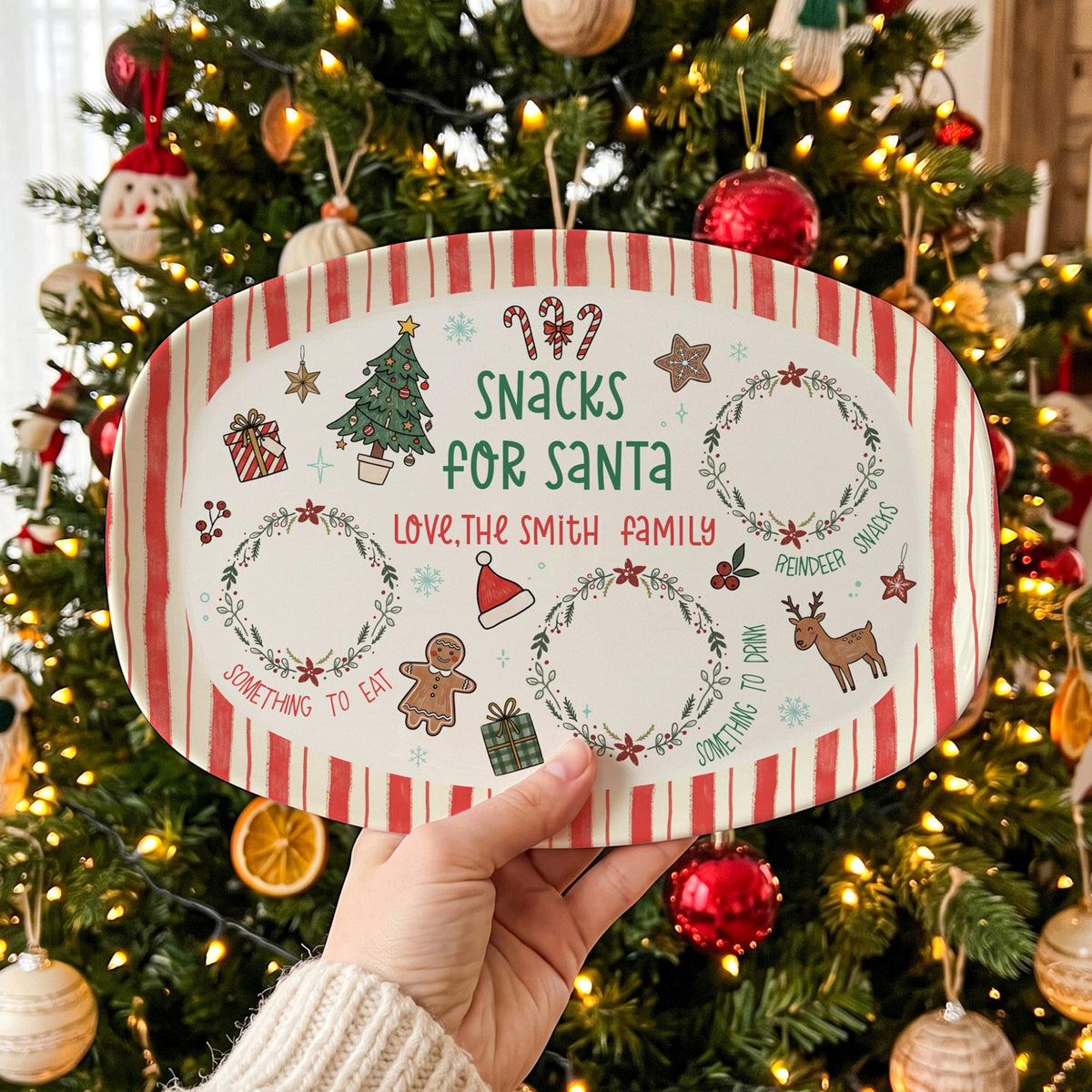 Personalized Santa Cookie Plate, Cookies for Santa Platter, Custom Holiday Christmas Plate for Family, Christmas Gift 6468277c-b6ff-4295-b3a1-71210951bfdb-3.jpg