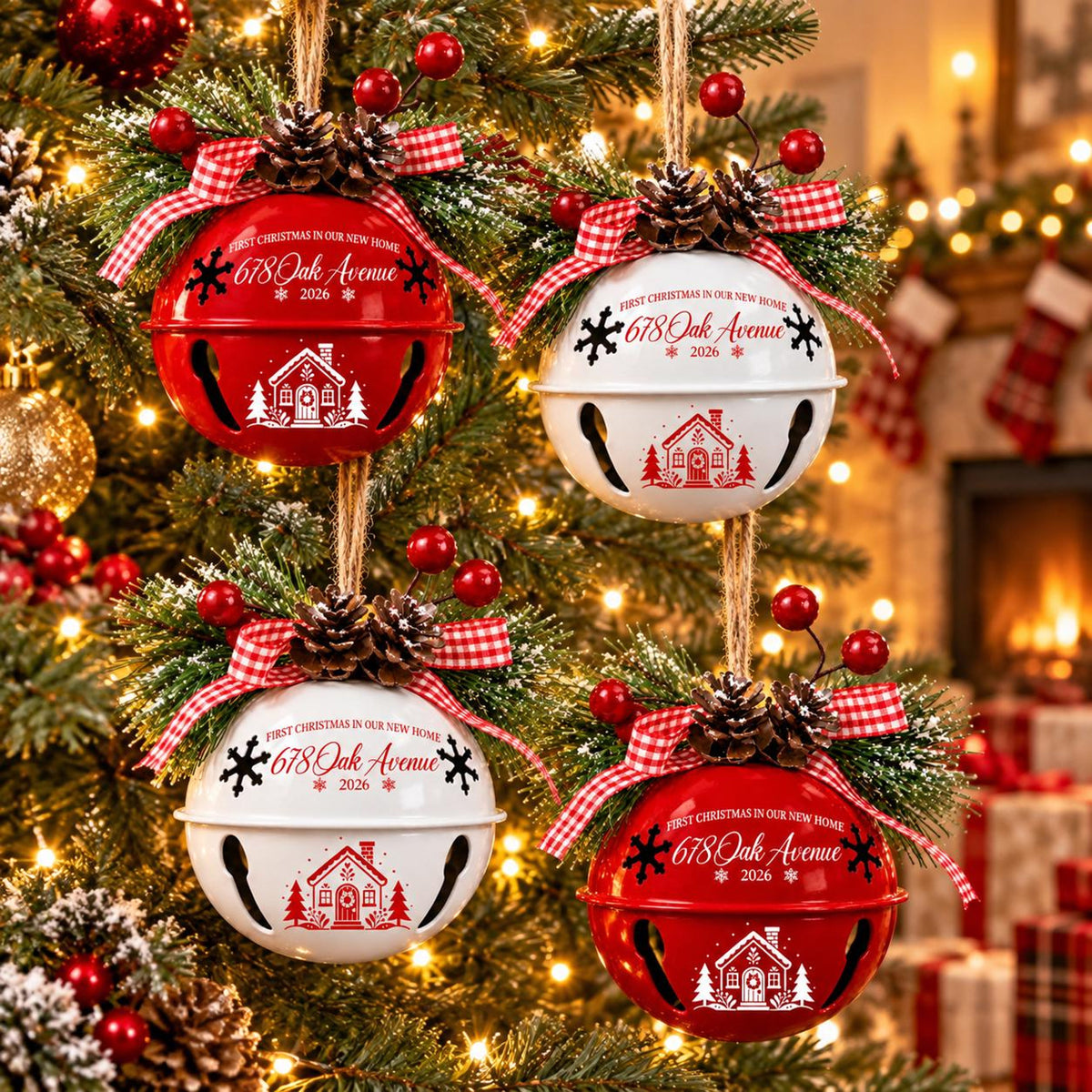 Personalized Our First Home Christmas Jingle Bell Ornament, Xmas Decor Gift, Holiday Keepsake 64a08c11-636f-4c5c-8a1a-486b14c86f1e-9.jpg