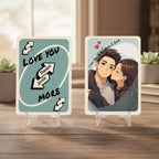 I Love You More - Personalized Portrait Poke Card