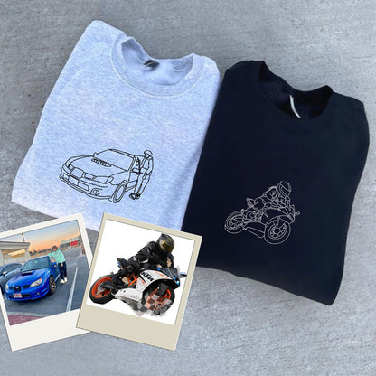 Personalized embroidered custom car with photo shirt - Handmade shirt 650aa89b8b193.jpg