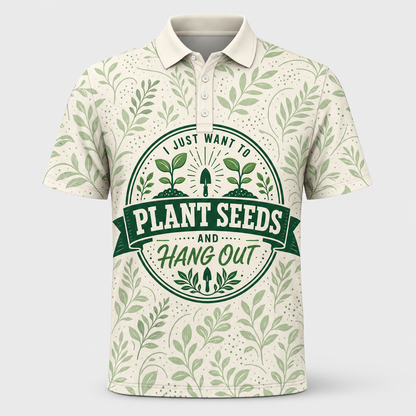 Plant Seeds And Hang Out Crest Polo - Polo shirt - All over printed 650da023-97e7-48f6-989d-71e994f008fd.png