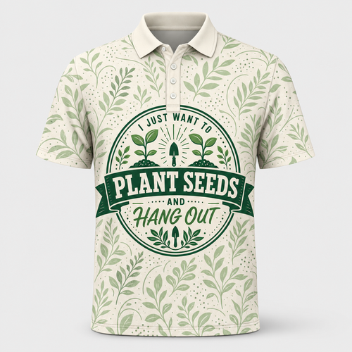 Plant Seeds And Hang Out Crest Polo - Polo shirt - All over printed 650da023-97e7-48f6-989d-71e994f008fd.png