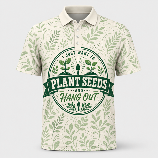 Plant Seeds And Hang Out Crest Polo - Polo shirt - All over printed 650da023-97e7-48f6-989d-71e994f008fd.png