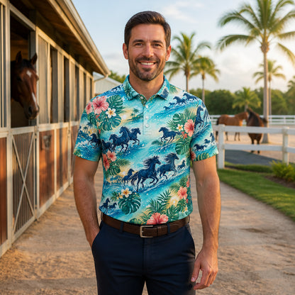 Tropical Horses All‑Over Polo - Polo shirt - All over printed 6556b714-2be4-4374-8c80-09e156f9c6a2.jpg
