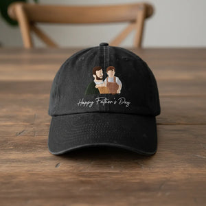 Custom Embroidered Outline Photo - Portrait Embroidered Dad Cap