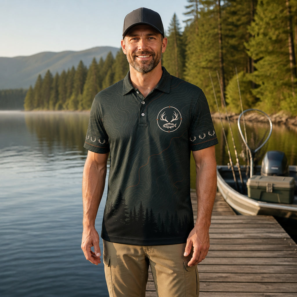Fishing Solves Problems Hunting Solves The Rest AOP Polo - Polo shirt - All over printed 6576049e-8dfd-4449-8c9a-7dc6bf3f0614.jpg