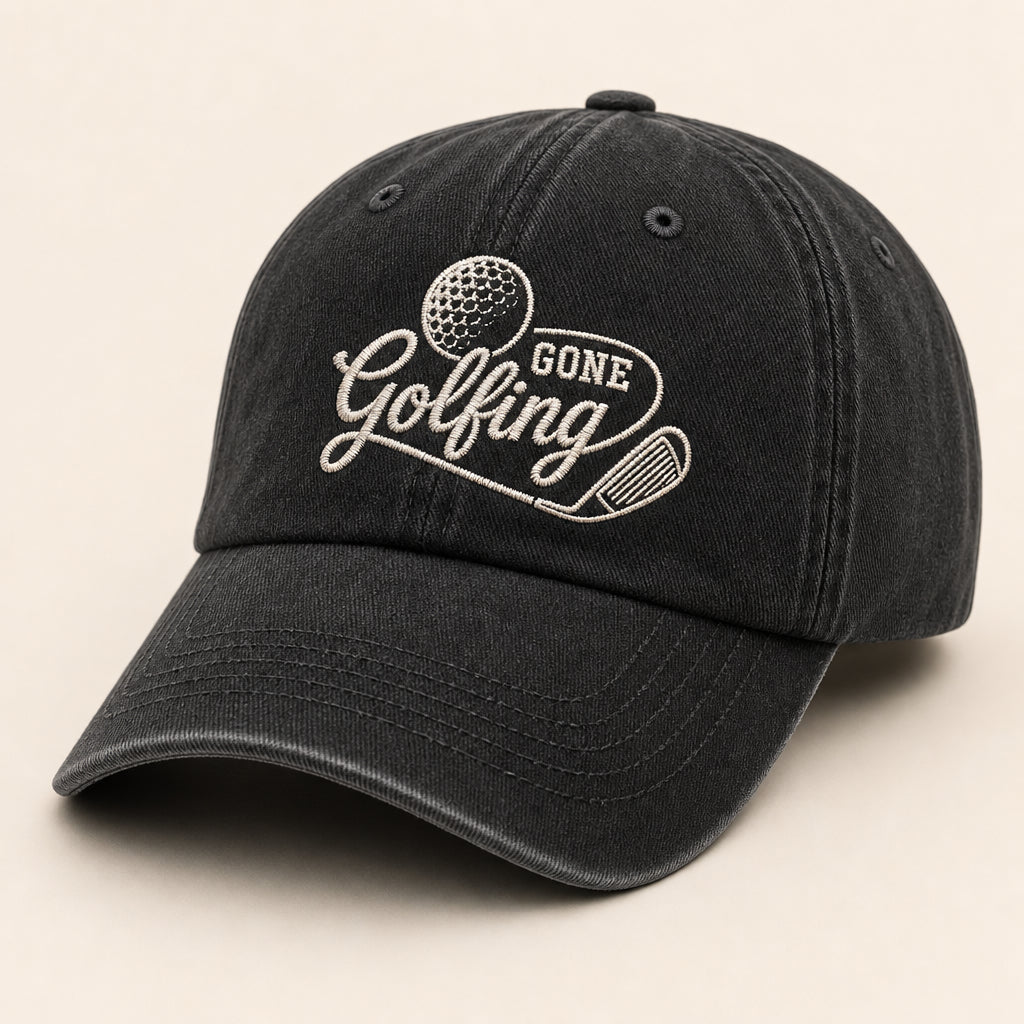 Gone Golfing Embroidered Dad Cap - Hero