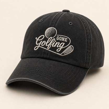 Gone Golfing Embroidered Dad Cap - Hero