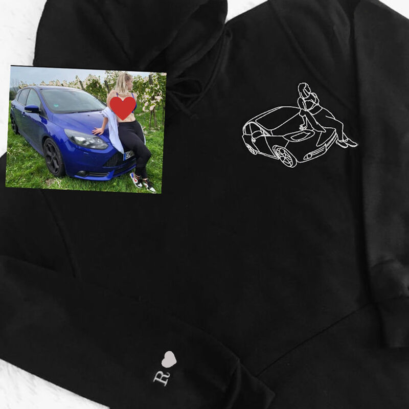 Personalized embroidered custom car with photo shirt - Handmade shirt 659d00082540a.jpg