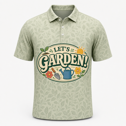 Let’s Garden! Retro Badge Polo - Polo shirt - All over printed 65da776c-bf44-4e39-aad5-953ac12213a5.png