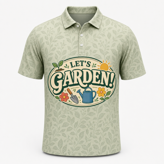 Let’s Garden! Retro Badge Polo - Polo shirt - All over printed 65da776c-bf44-4e39-aad5-953ac12213a5.png