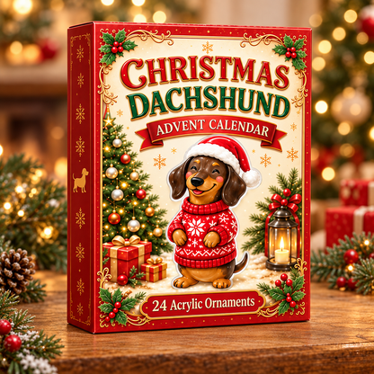 Christmas Dachshund Advent Calendar 2026 - 24-Day Festive Countdown, Acrylic Charms Blind Box - Gift For Dachshund Lovers 65db0228-f8f5-4602-9117-518e26219be9-dachshund-box.png