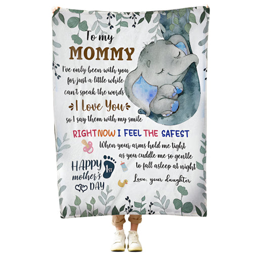 First Mother Day Elephant Right Now I Feel The Safest Personalized Fleece Blanket 6609120493732_c6f6852e-bc39-4f52-9325-159143520799.jpg