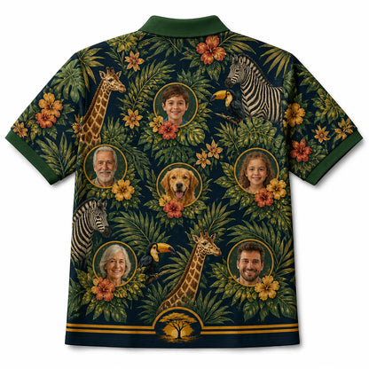 Jungle Safari Family Photo Polo - Back view