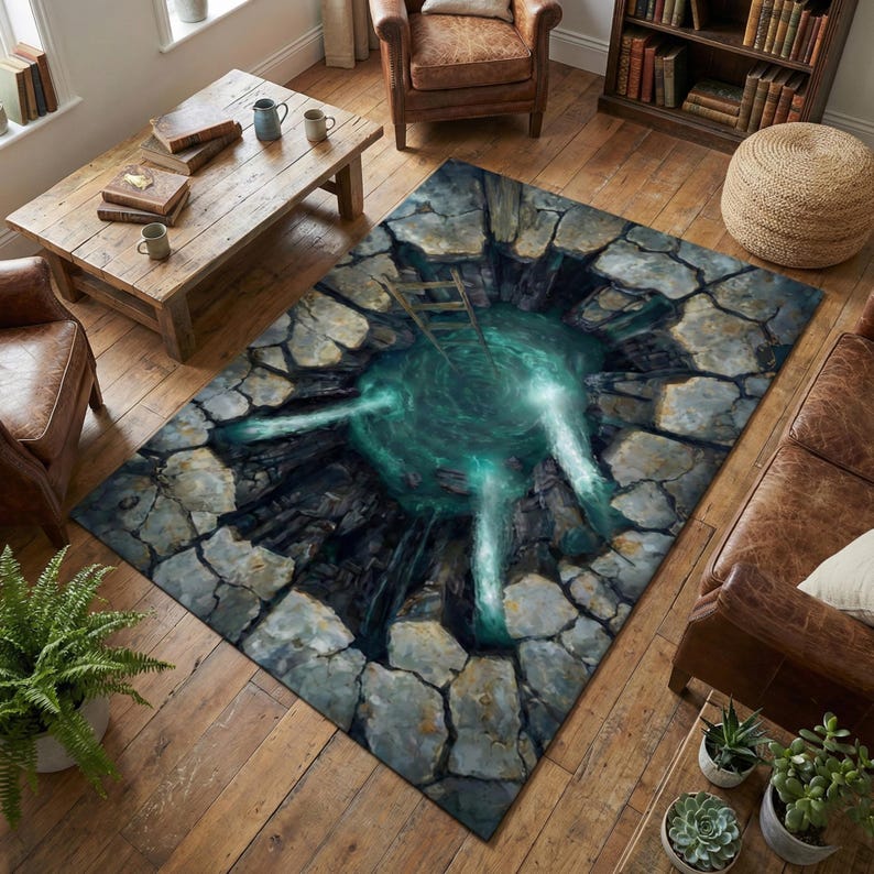 3D Optical Illusion Rug, Hole in the Floor Design, Trippy Area Rug for Living Room & Bedroom, Unique Home Decor 664200ea-755f-4693-8624-101c29262fd2-d1.jpg