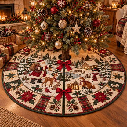 Santa Reindeer Christmas Tree Skirt, Winter Forest Holiday Decor 664f9de2-74b2-4ac9-9713-d60d85efd962-1.jpg