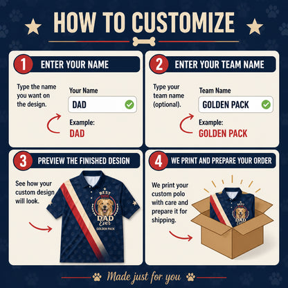 Best Dog Dad Ever Photo Polo - How to customize