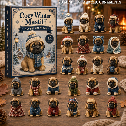 Cozy Winter Mastiff Advent Calendar 2026 - 24-Day Festive Countdown, Acrylic Charms Blind Box - Gift For Mastiff Lovers 668dd5c5-263d-4133-a549-28332b5271a0-mastiff-text-2.png