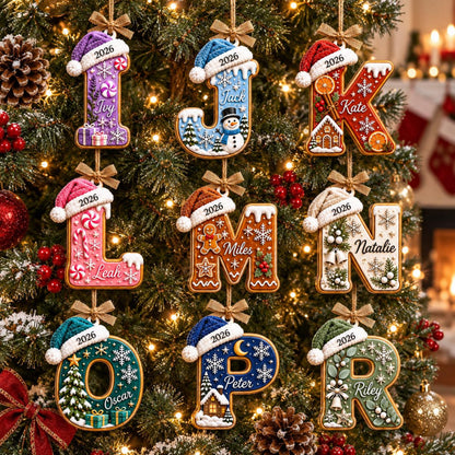 Personalized Gingerbread Letter Name Ornament, Custom Family Name Ornament, Christmas Acrylic Ornament, Holiday Keepsake,Kids Christmas Gift 671da67d-bdf0-40e1-9914-2bef8a2df453-1.jpg