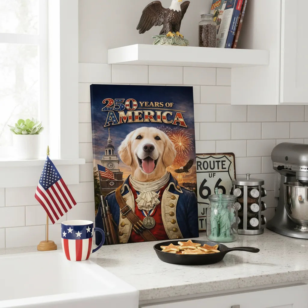 250th America - Pet's Portrait Canvas Poster
