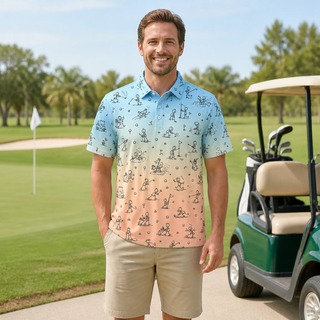 Ombre Stick-Figure Golf Antics AOP Polo - Polo shirt - All over printed 68a0dd7e-f399-4307-8365-bd17084d5328.jpg