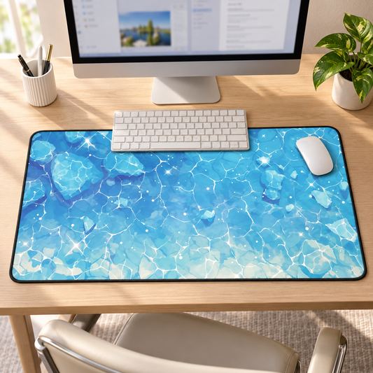 Kawaii Blue Water Desk Mat, Sparkly Ocean Mouse Pad, Cute Summer Aesthetic, Large Desk Pad for Gamers or Office 6944ec82-e123-460f-a593-227cb452dc9c-Th-m-b-n-xanh-cho-g-c-l-m-vi-c.png