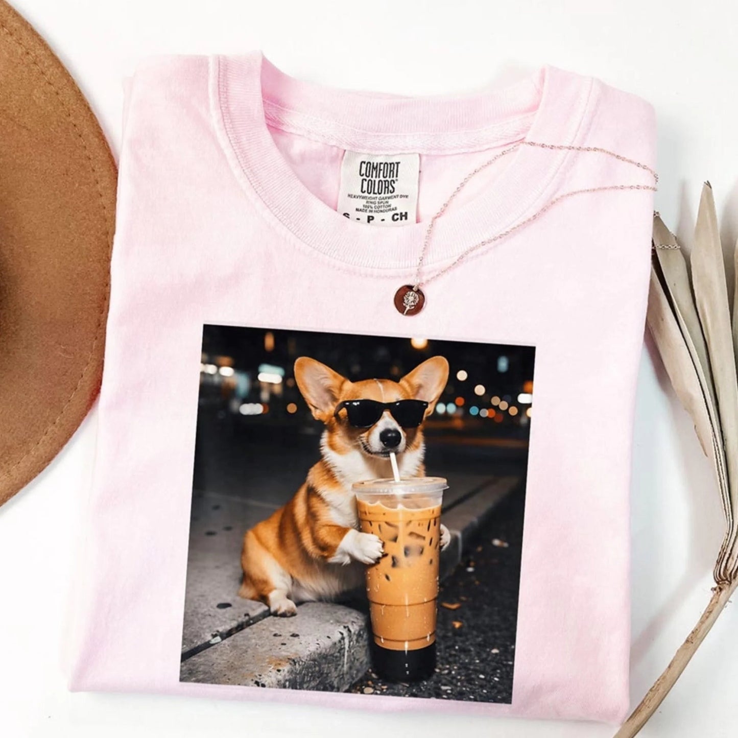Funny Dog Cat Drinking Iced Coffee - Funny Personalized T-Shirt Dog Cat Lover Gift