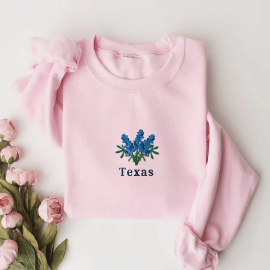 Texas Bluebonnets Sweatshirt, Embroidered Texas Shirt, Texas Crewneck Sweater, Embroidered Bluebonnets Shirt, Texas Bluebonnets 6_2000x_3680301c-c8c6-4922-8fec-48613fc1d21b.webp?v=1743397364