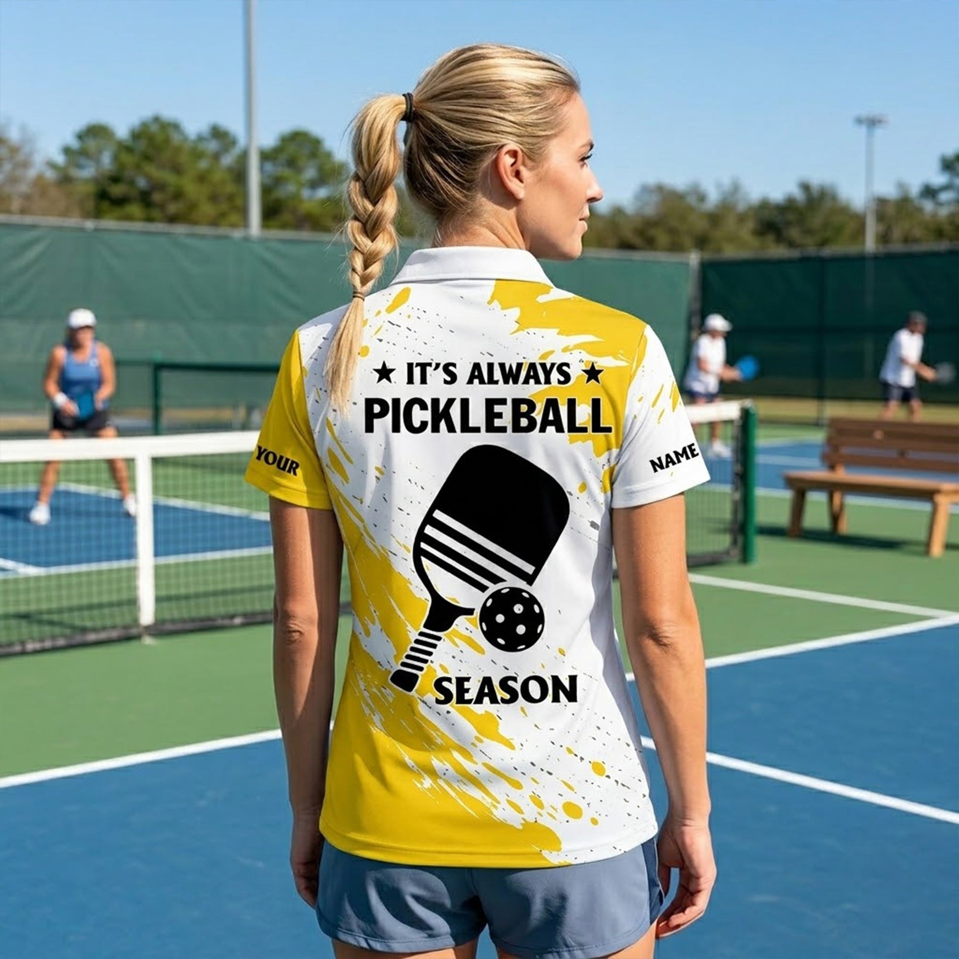 Custom Pickleball Polo Shirt Personalized Team Name