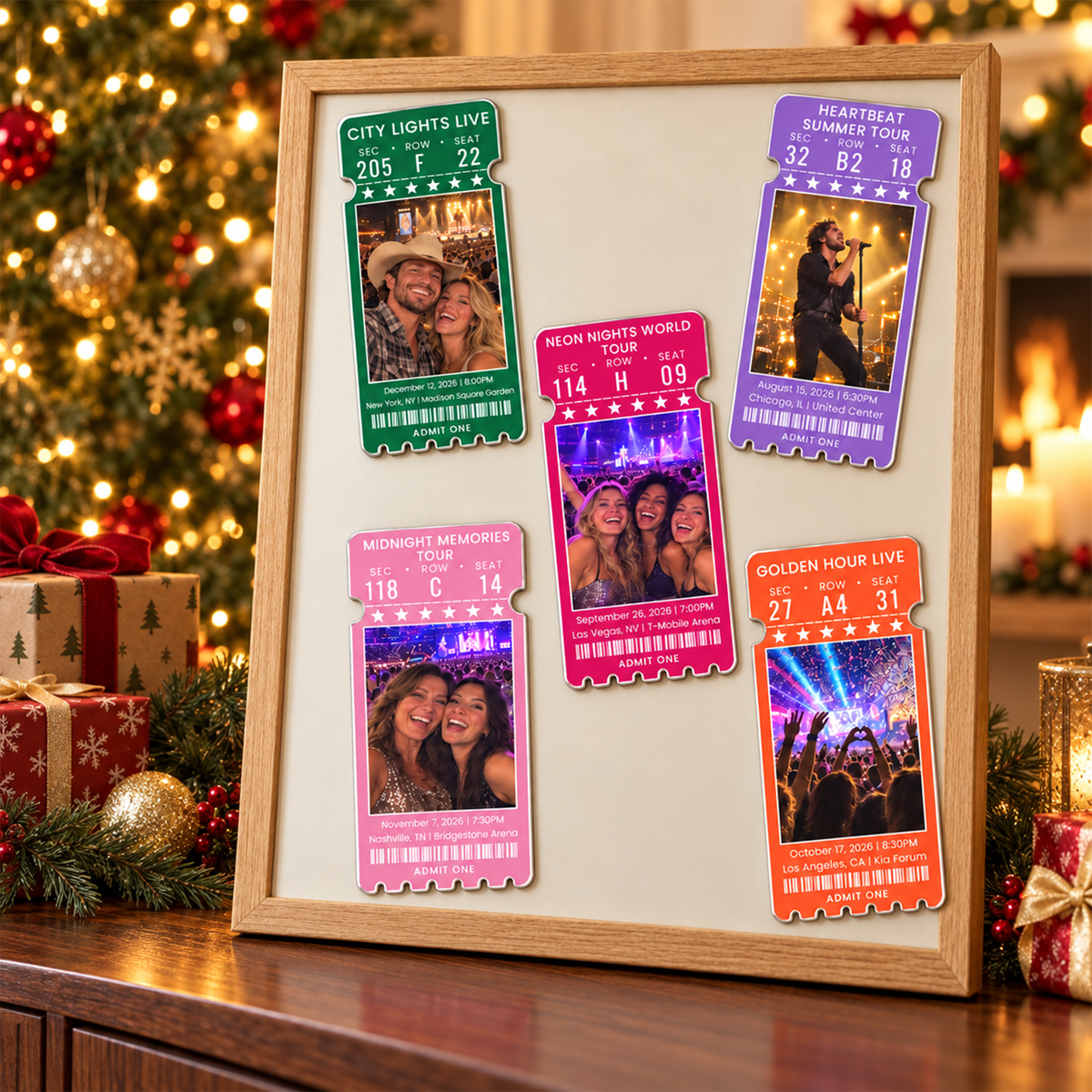 Custom Concert Ticket With Photo Music Event For Fans, Music Lovers - Personalized Magnet