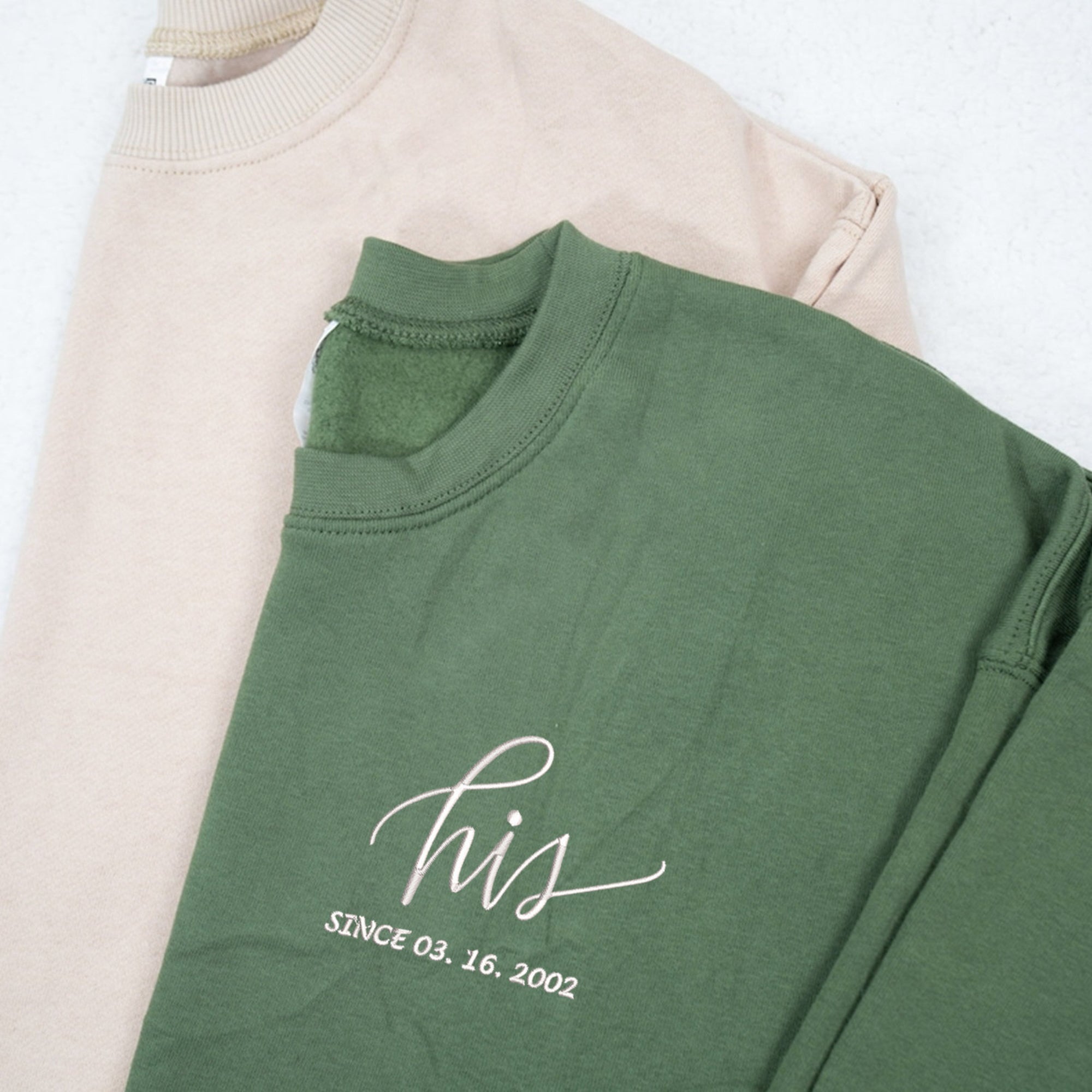Personalized Embroidered Couple Matching Sweatshirt With Name on Sleeve, Anniversary Date Couples Sweater, Couples Gifts Valentines Day 6_526eb76d-d906-4c81-8982-e4e15069ea85.jpg