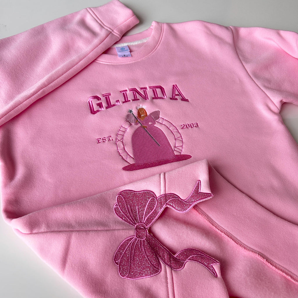 Wicked Side Bow Embroidered Sweatshirt, Wicked Musical Movie Fan Gift, Defy Gravity Crewneck, Christmas Ribbon Side Bow Gift For Her 6_63e4333b-4f4b-4832-ae15-176c653318b9.jpg