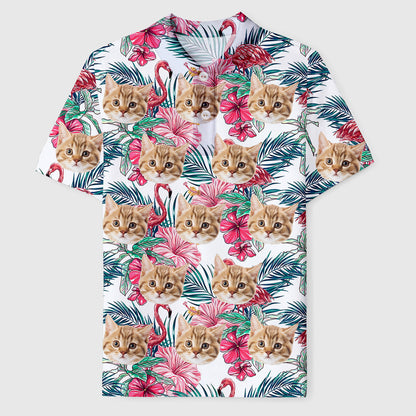 Personalized Hawaiian Polo Shirt with Face, Custom Photo/Logo Polo Shirt for Men, Custom Face Shirt, Custom Short Sleeve, Gift for Dad 6_91ed734c-f605-4df8-a280-3ec181a0ad9f.jpg