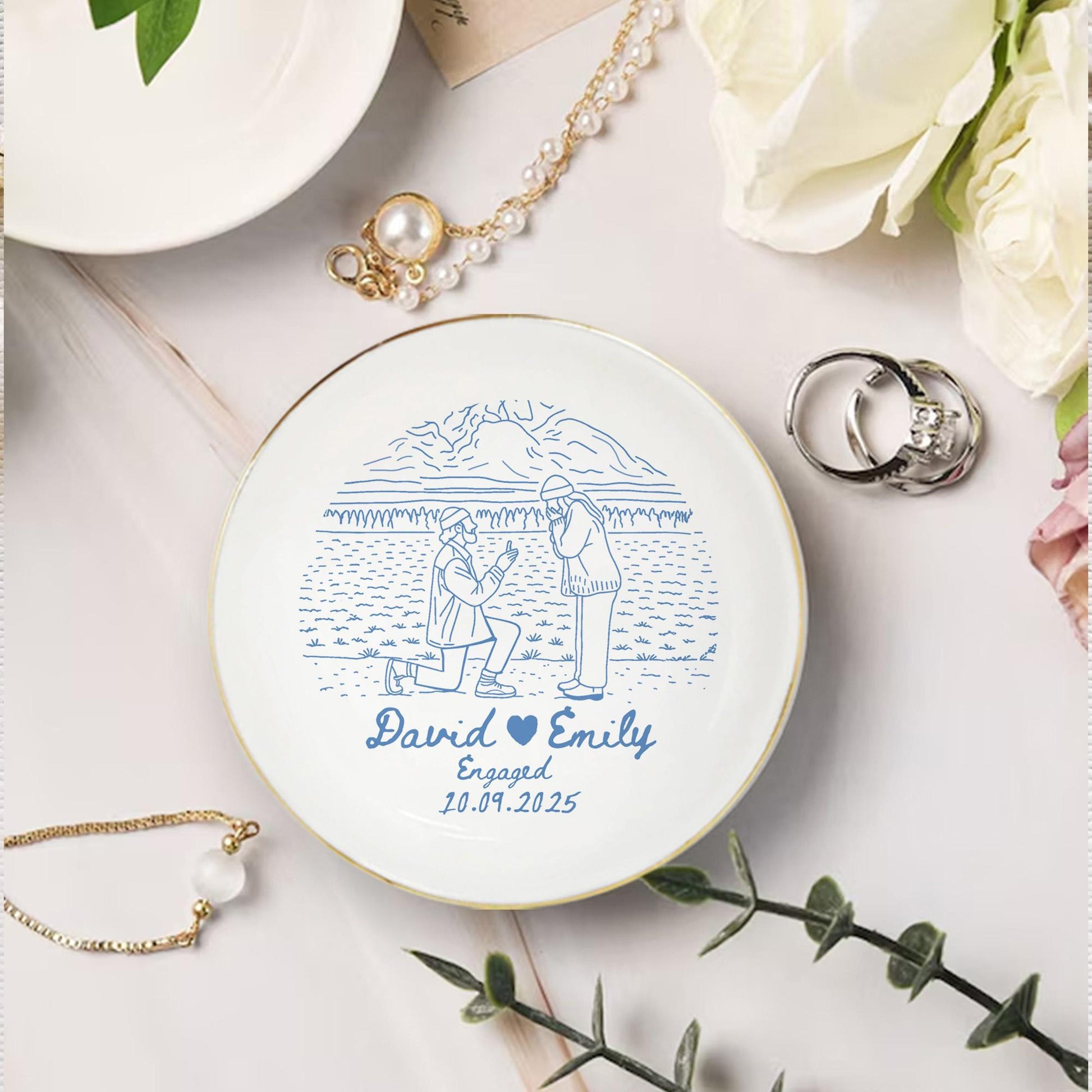 Personalized Couple Portrait Ring Dish, Engagement Gift, Wedding Gift For Bride, Handmade Custom Photo Ring Dish, Custom Photo Jewelry Tray 6_9b1cf8be-02c2-40a5-ab08-1ead93d8ce31.jpg