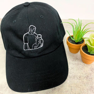 Custom Embroidered Dad Portrait Classic Cap from Photo