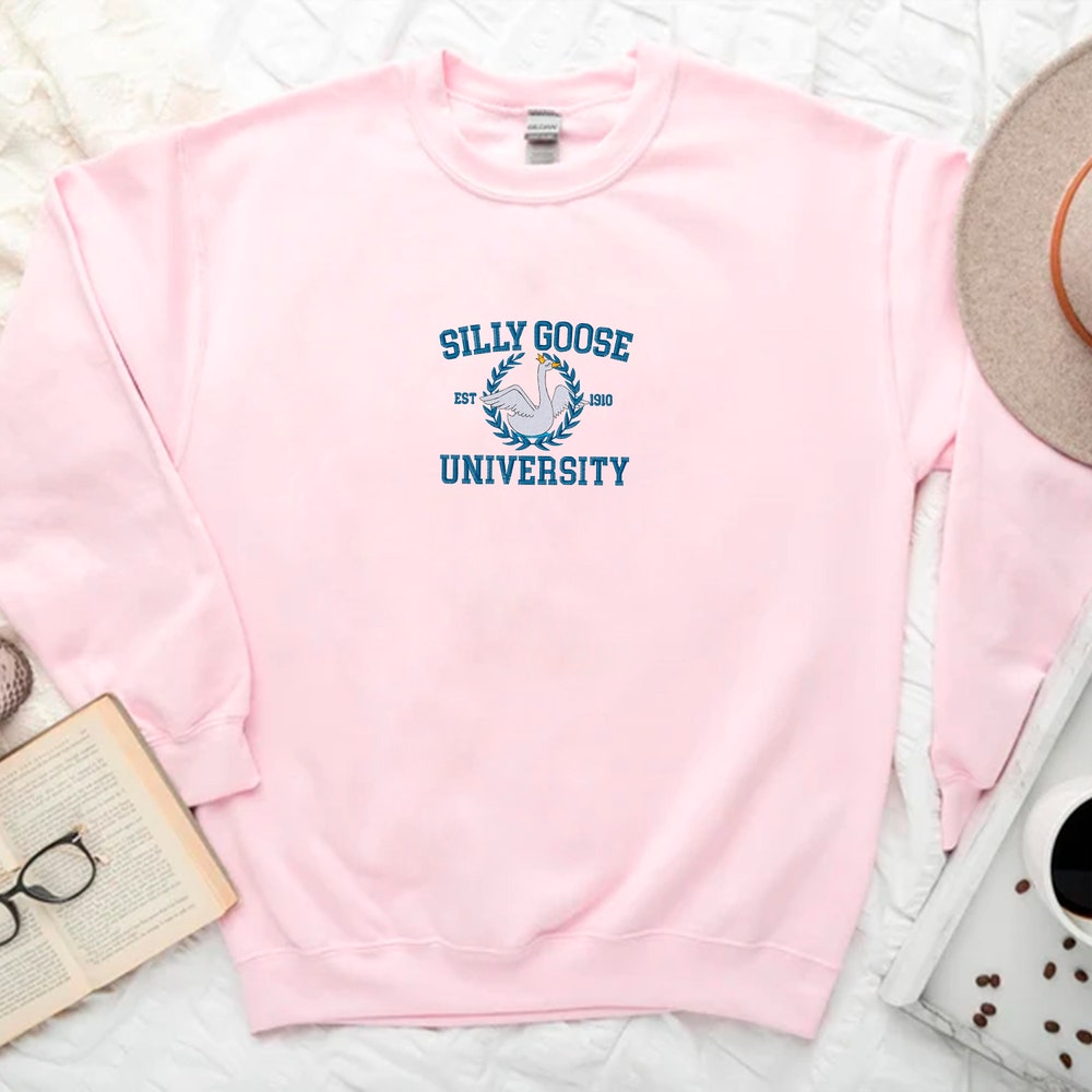Embroidered Silly Goose University Shirt, Goose Crewneck Sweatshirt, Funny Sweatshirt, Funny Embroidered Tees, Group Gang Goose Shirt 6_dd9cff92-a57a-402e-a2cb-2a7237c6f0a3.jpg
