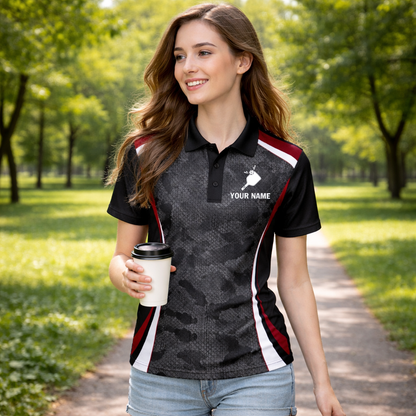 Personalized Pickleball Polo Shirt Custom Name Team Jersey Breathable Sports Shirt