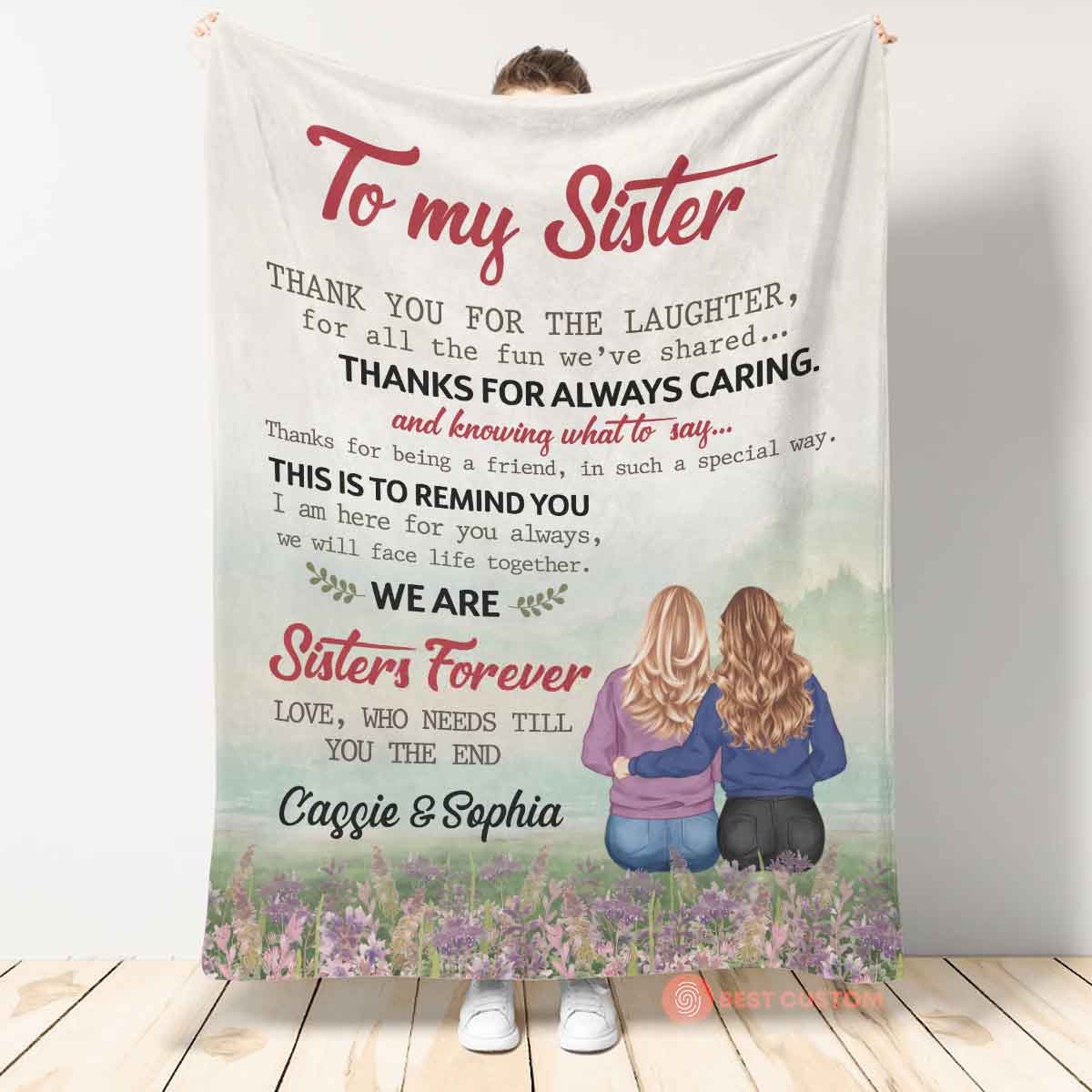 I Am Here For You - Personalized Blanket - Birthday Gift For Sisters, Soul Sisters, Besties 6_f478f097-1fd9-4226-83ee-c095b1a64300.jpg
